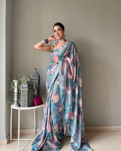 Sea abstract saree
