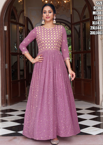 Janisha - readymade dusty pink anarkali