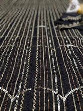Black double sequins partywear saree