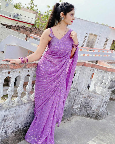Partywear Sequins saree