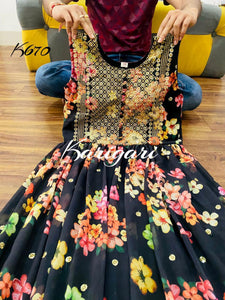 Karigari collection - black floral gown