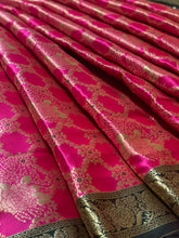 Kanjiveram silk Lehenga in two tone pink