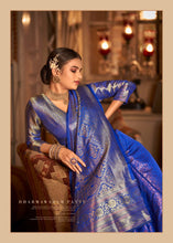 Kanchivaram silk saree with copper zari