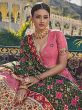 Pink organza Lehenga