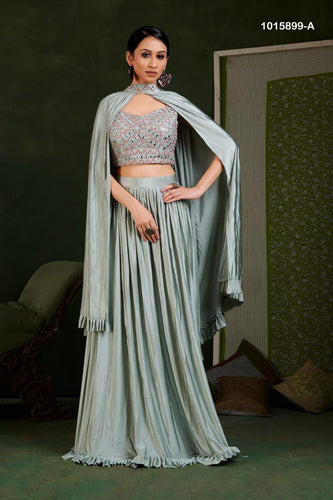 Readymade Lehenga saree - wear dupatta 3 ways