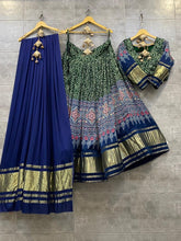 Bandhani gaji silk stitched Lehenga