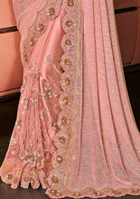 Swarovski designer saree collection: baby pink saree