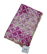 Fuschia pink organza net tie dye dupatta