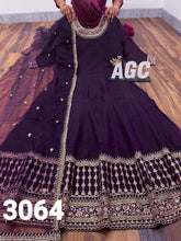 AGC collection: aubergine anarkali (plus size)