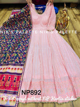 Niks collection: Pastel pink sequins anarkali