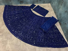 Partywear midnight blue Lehenga