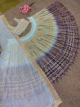 Stunning Blue shaded sequins Lehenga