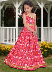 Kids (Girls) readymade Indo western digital print Lehenga