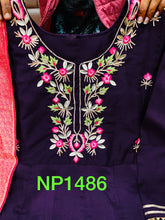 NIKS collection - purple dola silk anarkali - plus size also available