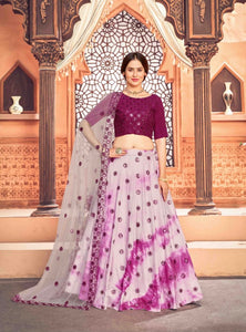 Shibori print Lehengas