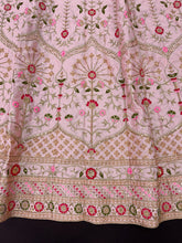 Light pink satin Lehenga