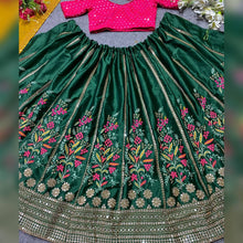 Mehendi/sangeet night Lehenga - garden floral Lehenga