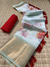 Pichwai print saree - pastel colours