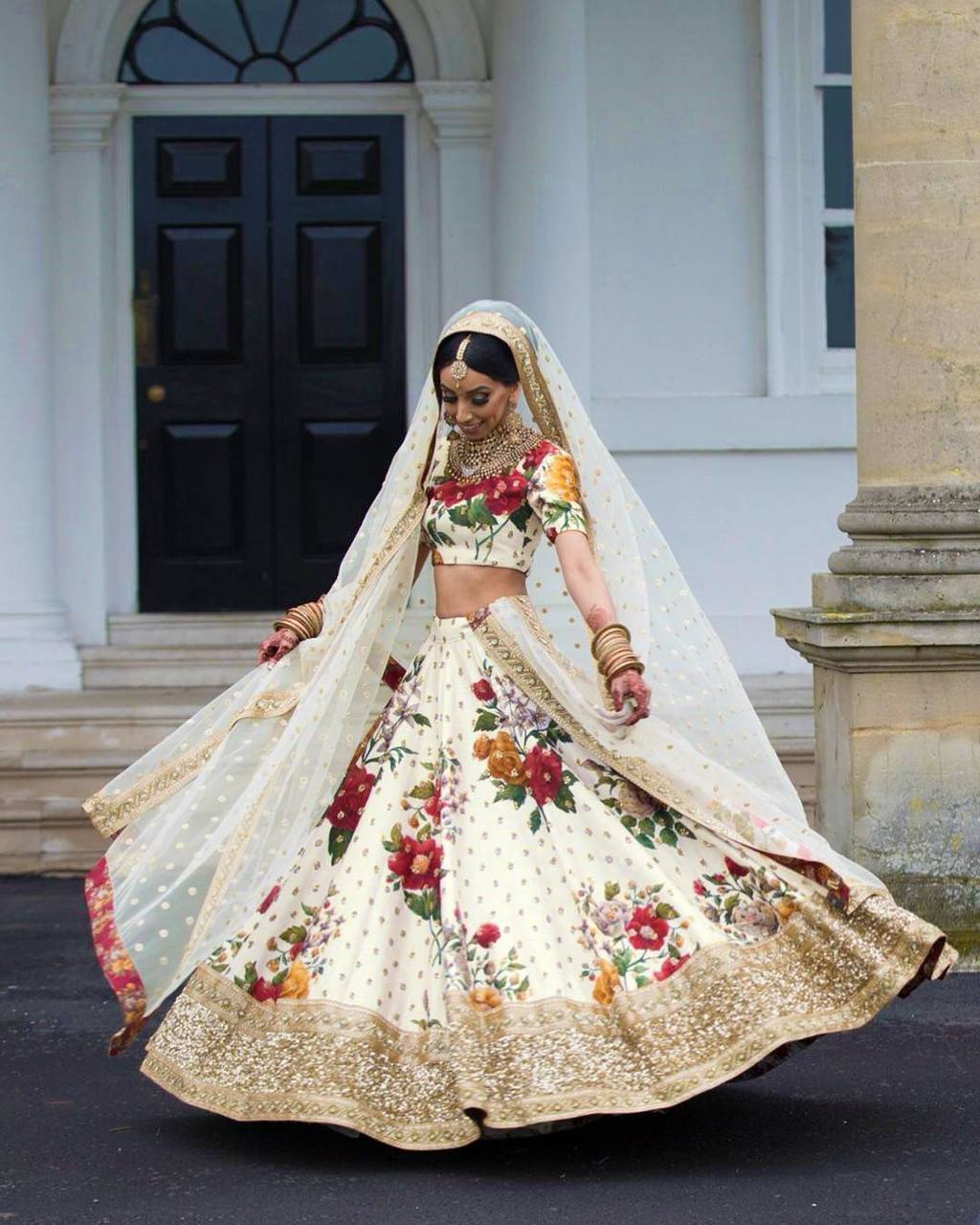 Floral and sequins Lehenga