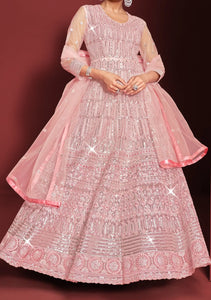 Safeena vol 3 - pink anarkali