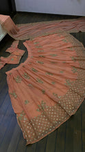 Pastel coral Lehenga
