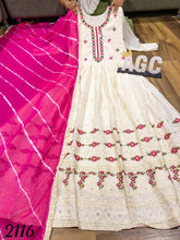 AGC collection: White cambric cotton anarkali