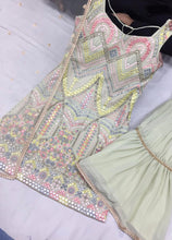 Pastel mint green sharara