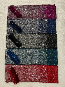 Celebrity style silver sequinned sarees - lots of colours