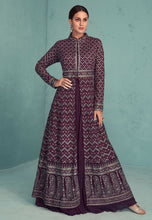 Deep wine anarkali gown