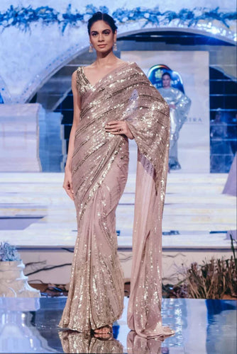 Celebrity style - blush pink saree