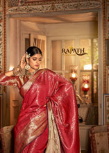 Kanchivaram silk saree with copper zari