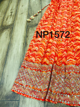 Niks collection: orange leheriya print jumpsuit (also available in plus size)