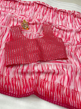 Shibori print georgette sarees