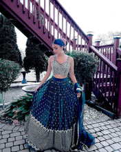 Blue sequinned Lehenga