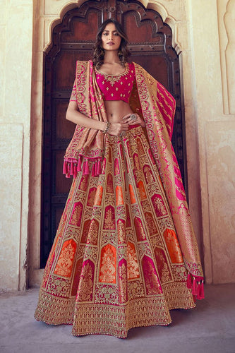 Orange and pink serenity Lehenga