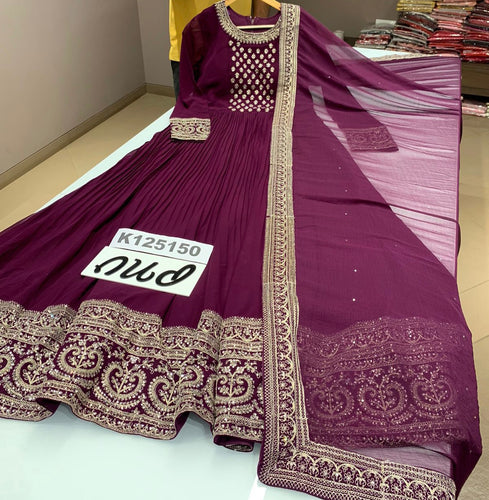 Maroon anarkali