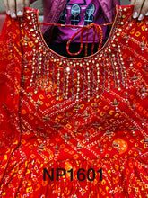 Niks collection - red bandhani gown with lots of flair