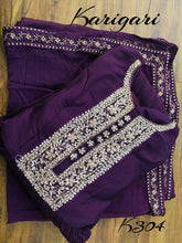 Karigari collection: purple silk anarkali