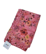 Baby pink floral mirror work dupatta