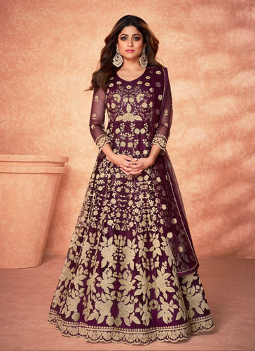 Diamond net anarkali