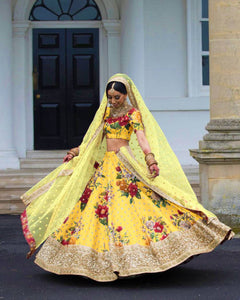 Floral and sequins Lehenga