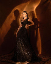 Black sequins Lehenga