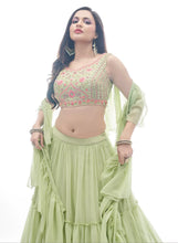Kansi readymade collection - Green flowy elegant lehenga