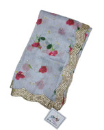 Slate grey organza net dupatta
