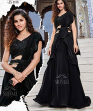 Black embellished readymade Lehenga