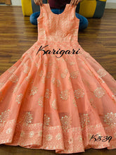 Karigari collection: Peach chanderi gown