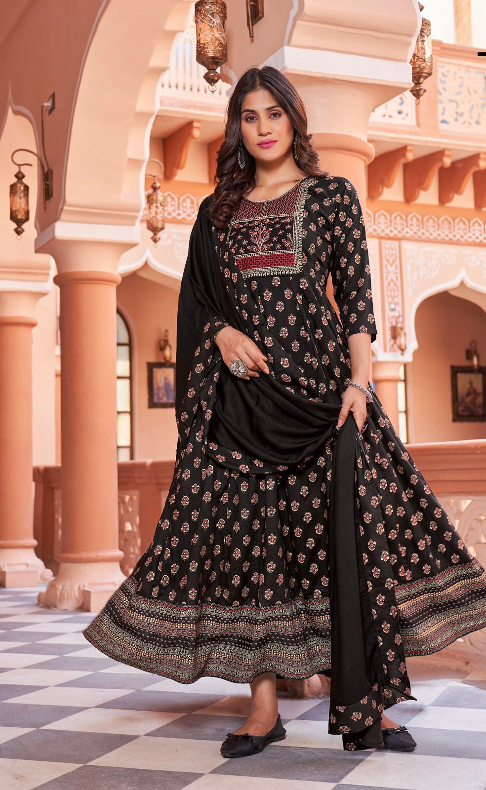 Bluebells collection - Embroidery work simple gown