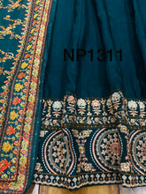 Niks collection: dola silk navy blue anarkali