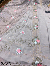 AGC collection- also plus size - georgette silvery anarkali