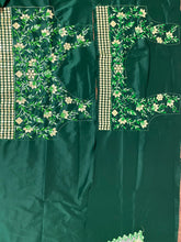 Pine green and florals Lehenga